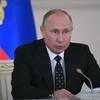  Tổng thống Nga Vladimir Putin trong bài phát biểu tại thủ đô Moskva. (Ảnh: Ảnh: AFP/TTXVN)