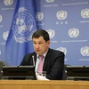 Phó Đại diện thường trực Nga tại Liên hợp quốc (LHQ) Dmitry Polyanskiy. (Ảnh: THX/ TTXVN)