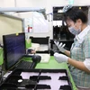 Người lao động làm việc tại Công Ty TNHH Samsung Electronics Việt Nam. (Ảnh: Anh Tuấn/TTXVN)