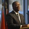 Tổng thống Côte d'Ivoire Alassane Ouattara phát biểu tại một hội nghị ở Berlin, Đức, ngày 19/11/2019. (Ảnh: AFP/TTXVN)