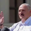 Tổng thống Belarus Alexander Lukashenko trong bài phát biểu tại Minsk ngày 16/8/2020. (Ảnh: AFP/TTXVN)