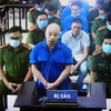 Bị cáo Nguyễn Xuân Đường tại phiên xét xử (ảnh chụp qua màn hình). (Ảnh: Thế Duyệt/TTXVN)
