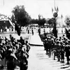 Đông đảo nhân dân tập trung tại Quảng trường Ba Đình nghe Chủ tịch Hồ Chí Minh đọc Tuyên ngôn Độc Lập ngày 2/9/1945. (Ảnh: Tư liệu/TTXVN)