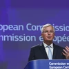 Trưởng đoàn đàm phán thương mại hậu Brexit của EU Michel Barnier phát biểu tại cuộc họp báo ở Brussels, Bỉ ngày 21/8/2020. (Ảnh: AFP/TTXVN)