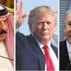 Quốc vương Bahrain Hamad bin Isa Al Khalifa, Tổng thống Mỹ Donald Trump và Thủ tướng Israel Benjamin Netanyahu. (Nguồn: Reuters)