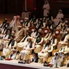 Các thành viên phiến quân Taliban ở Doha, Qatar ngày 12/9/2020. (Ảnh: AFP/TTXVN)