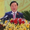 Đồng chí Nguyễn Khắc Định, Ủy viên Trung ương Đảng, tái đắc cử Bí thư Tỉnh ủy Khánh Hòa nhiệm kỳ 2020 - 2025. (Ảnh: Tiên Minh/TTXVN)