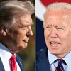 Tổng thống Mỹ Donald Trump (trái) và ứng cử viên Tổng thống của đảng Dân chủ Joe Biden (phải) trong phiên hỏi - đáp riêng rẽ với cử tri tại các bang Florida và Pennsylvania ngày 15/10/2020. (Ảnh: AFP/TTXVN)