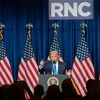 Tổng thống Mỹ Donald Trump phát biểu tại Đại hội Toàn quốc đảng Cộng hòa ở thành phố Charlotte, Bắc Carolina, Mỹ, ngày 24/8/2020. (Ảnh: AFP/TTXVN)