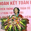 Trưởng Ban Dân vận Trung ương Trương Thị Mai phát biểu tại Ngày hội. (Ảnh: Đồng Thúy/TTXVN)