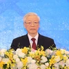 Tổng Bí thư, Chủ tịch nước Nguyễn Phú Trọng phát biểu chào mừng tại Lễ khai mạc. (Ảnh: Trí Dũng/TTXVN)