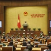 Chủ tịch Quốc hội Nguyễn Thị Kim Ngân phát biểu bế mạc kỳ họp. (Ảnh: Doãn Tấn/TTXVN)