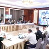 Đại biểu Bộ Quốc phòng và đại diện Bộ Quốc phòng các nước dự Hội nghị trực tuyến Nhóm làm việc Quan chức Quốc phòng cấp cao ASEAN mở rộng (ADSOM+WG) tại Hà Nội. (Ảnh: Lâm Khánh/TTXVN)