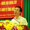 Đại biểu Võ Văn Thưởng tại buổi tiếp xúc cử tri huyện Nhơn Trạch, Đồng Nai. (Nguồn: tuoitre.vn)