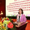 Phó Bí thư Thường trực Thành ủy Hà Nội Nguyễn Thị Tuyến phát biểu tại hội nghị. (Nguồn: dangcongsan.vn)