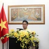 Ông Apirat Sugondhabhirom, Tổng lãnh sự Vương quốc Thái Lan tại Thành phố Hồ Chí Minh phát biểu tại buổi lễ. (Ảnh: Xuân Khu-TTXVN)