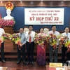 Phó Chủ tịch Ủy ban nhân dân tỉnh Sóc Trăng Huỳnh Thị Diễm Ngọc (giữa). (Ảnh: Trung Hiếu-TTXVN)