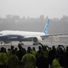 Máy bay Boeing 777X trong chuyến bay thử nghiệm tại Seattle, Washington (Mỹ). (Ảnh: AFP/TTXVN)