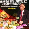 Bí thư Tỉnh ủy Nam Định Đoàn Hồng Phong tại Đại hội đại biểu Đảng bộ tỉnh Nam Định tháng 9/2020. (Ảnh: Văn Đạt/TTXVN)