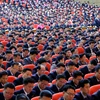 Các đại biểu tham dự Đại hội đại biểu toàn quốc lần thứ VIII của đảng Lao động Triều Tiên ngày 9/1. (Nguồn: AFP)