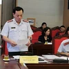 Phó Chánh Thanh tra Bộ Nội vụ Trần Ngọc Huy công bố quyết định thanh tra tại UBND tỉnh Sơn La vào tháng 10/2020. (Nguồn: vietnamnet.vn)