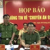 Đại tá Nguyễn Ngọc Quang, Phó giám đốc Công an tỉnh Đồng Nai thông tin về chuyên án 920G. (Ảnh: Nguyễn Văn Việt/TTXVN)