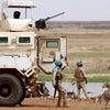 Binh sỹ thuộc Phái bộ gìn giữ hoà bình của LHQ tại Mali tuần tra ở thành phố Gao ngày 24/7/2019. (Ảnh: AFP/TTXVN)