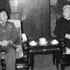 Chủ tịch Hội đồng Bộ trưởng Phạm Văn Đồng tiếp đại tướng, Tổng tham mưu trưởng lục quân Indonesia Rudini thăm Việt Nam (27/3/1986). (Ảnh: Xuân Lâm/TTXVN)