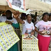 Phụ nữ tham gia cuộc vận động bầu cử quốc hội Bờ Biển Ngà ở quận Yopougon, ngoại ô Abidjan. (Nguồn: AFP)