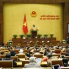 Chủ tịch Ủy ban Trung ương Mặt trận Tổ quốc Việt Nam Trần Thanh Mẫn trình bày Báo cáo tổng hợp ý kiến, kiến nghị của cử tri và nhân dân gửi đến kỳ họp thứ 11, Quốc hội khóa XIV. (Ảnh: Doãn Tấn/TTXVN)