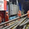 Đội cứu hộ đang nỗ lực giải cứu 21 thợ mỏ mắc kẹt. (Ảnh: Xinhua) 