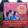 Panô tuyên truyền về cuộc bầu cử đại biểu Quốc hội khóa XV và đại biểu HĐND các cấp nhiệm kỳ 2021-2026 tại Hướng Hóa, Quảng Trị. (Nguồn: tinhdoanquangtri.gov.vn)