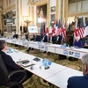Toàn cảnh Hội nghị Bộ trưởng Tài chính G7 ở London, Anh ngày 4/6/2021. (Ảnh: AFP/TTXVN)