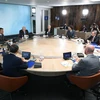 Lãnh đạo các nước dự Hội nghị thượng đỉnh G7 ở vịnh Carbis, Cornwall, Anh ngày 11/6/2021. (Ảnh: AFP/TTXVN)