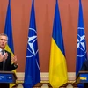 Tổng thống Ukraine Volodymyr Zelenskiy và Tổng Thư ký NATO Jens Stoltenberg tại Kiev ngày 31/10/2019. (Nguồn: golos.com.ua)