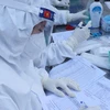 Phú Yên đẩy nhanh lấy mẫu xét nghiệm sàng lọc SARS-CoV-2. (Ảnh: Phạm Cường/TTXVN)