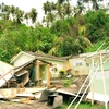 Một ngôi nhà bị sập sau khi cơn bão Elsa đi qua một khu vực trên bờ biển phía bắc Cuba. (Nguồn: Reuters)