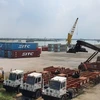 Bãi container ICD Tân Cảng Quế Võ hiện đang khai thác container rỗng. (Ảnh: ICD Quế Võ)