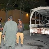 Lực lượng an ninh điều tra tại hiện trường một vụ đánh bom ở Quetta, Pakistan, ngày 8/8/2021. (Ảnh: THX/TTXVN)