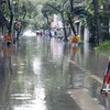 Mưa lớn làm ngập một số tuyến đường của Hà Nội. (Ảnh: Trần Việt/TTXVN)
