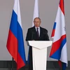 Tổng thống Nga Vladimir Putin phát biểu tại Moskva ngày 23/8/2021. (Ảnh: THX/TTXVN)