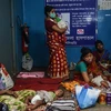 Trẻ em bị ốm điều trị tại bệnh viện ở Siliguri, Ấn Độ, ngày 15/9/2021. Thời gian qua có nhiều trẻ em nước này tử vong do sốt không rõ nguyên nhân. (Ảnh: AFP/TTXVN)