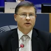 Phó Chủ tịch điều hành Ủy ban châu Âu (EC) Valdis Dombrovskis. (Ảnh: AFP/TTXVN)