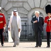 Thủ tướng Anh Boris Johnson và Thái tử Sheikh Mohammed bin Zayed al-Nahyan của UAE tại London ngày 16 tháng 9 năm 2021. (Nguồn: Reuters)