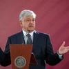 Tổng thống Mexico Andrés Manuel López Obrador phát biểu tại Mexico City. (Ảnh: AFP/TTXVN)