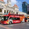 Công ty Ảnh Việt Hop on Hopoff VN đã ứng dụng thành công nhiều giải pháp công nghệ hiện đại vào phục vụ tuyến xe buýt vòng quanh Thành phố Hồ Chí Minh đạt 10/10 tiêu chí an toàn. (Ảnh: Mỹ Phương/TTXVN)