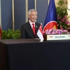 Thủ tướng Singapore Lý Hiển Long dự Hội nghị cấp cao ASEAN theo hình thức trực tuyến, ngày 26/10/2021. (Ảnh: AFP/TTXVN)