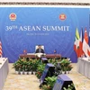 Thủ tướng Phạm Minh Chính tham dự Hội nghị cấp cao ASEAN lần thứ 39 tại điểm cầu Hà Nội. (Ảnh: Dương Giang/TTXVN)