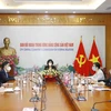 Đoàn đại biểu Đảng Cộng sản Việt Nam dự Lễ kỷ niệm. (Ảnh: Phương Hoa/TTXVN)