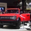 Mẫu ôtô Ford Bronco Badland được giới thiệu tại Triển lãm ôtô Los Angeles, California, Mỹ, ngày 17/11/2021. (Ảnh: AFP/TTXVN)